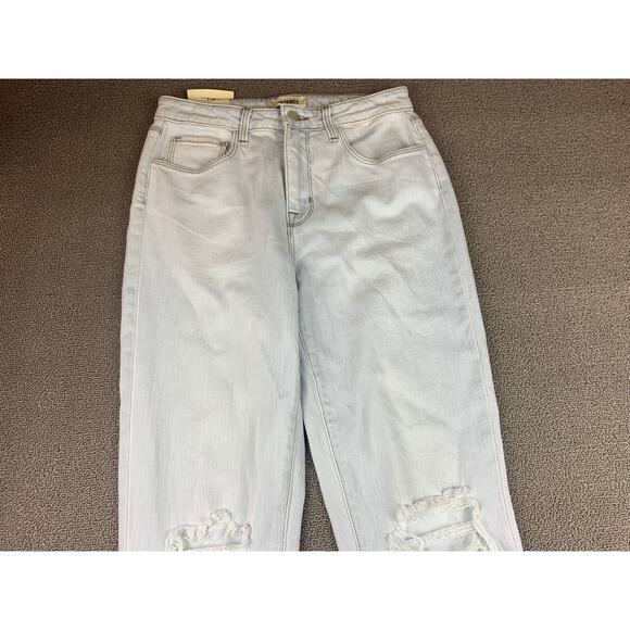 L‘Agence Women’s Sz 27 White Distressed Fringe High Rise High Line Skinny Jeans - Picture 11 of 14